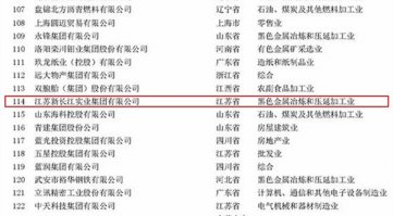 中国民营企业500强榜单发布 新长江集团再次入围 